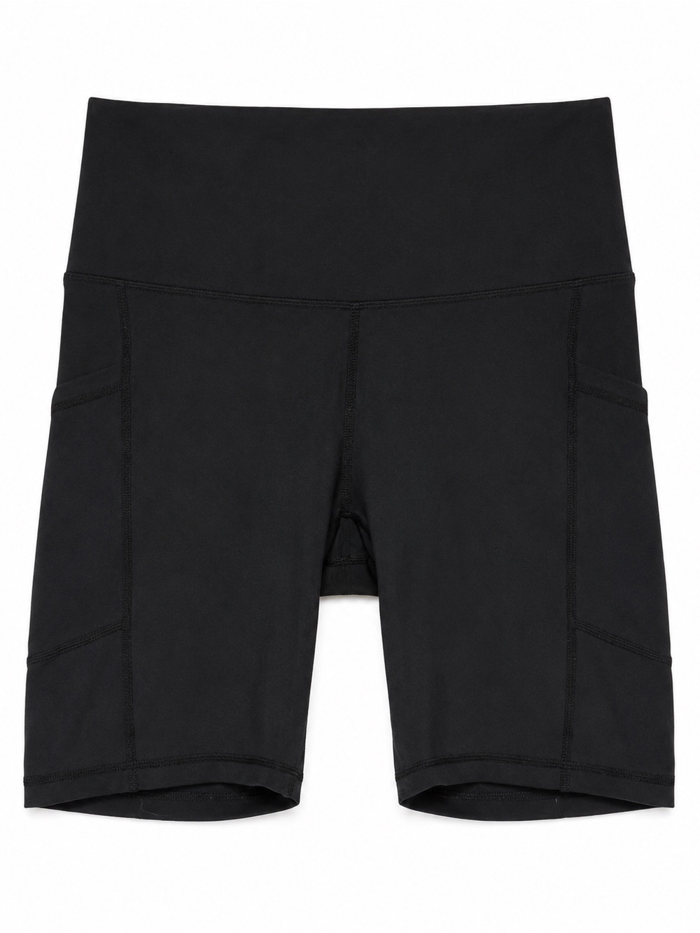Colorfulkoala Black High Rise Biker Shorts Side Pockets Yoga Gym